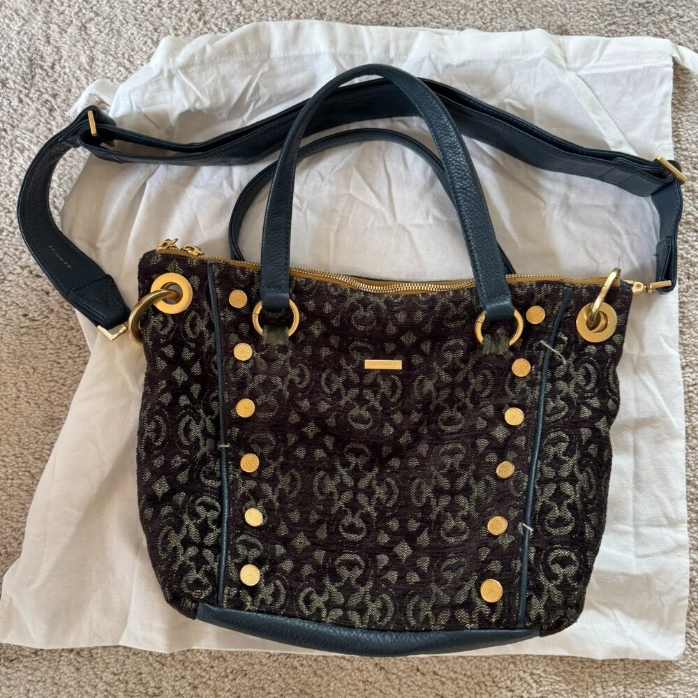 Hammitt Daniel Medium Antique Atelier Tapestry & Leather Satchel/Crossbody